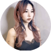 long reddish brown wavy hair